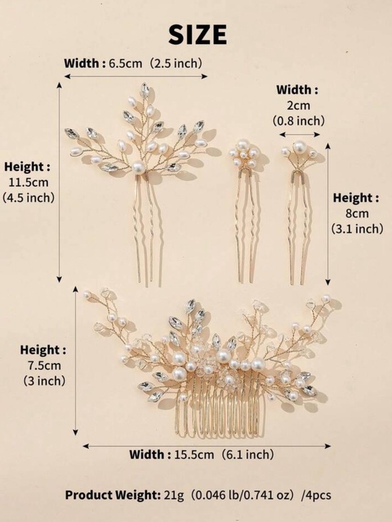 Pearl & Crystal Bridal Hair Vine - Gold